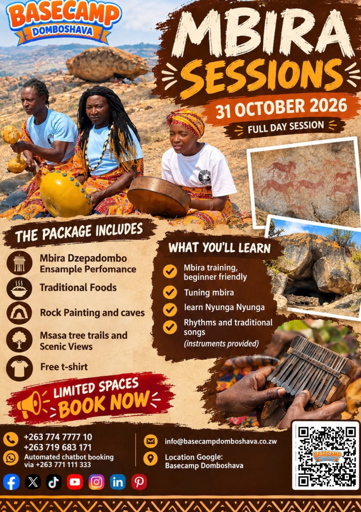 Basecamp Domboshava Launches Full-Day Mbira Sessions
