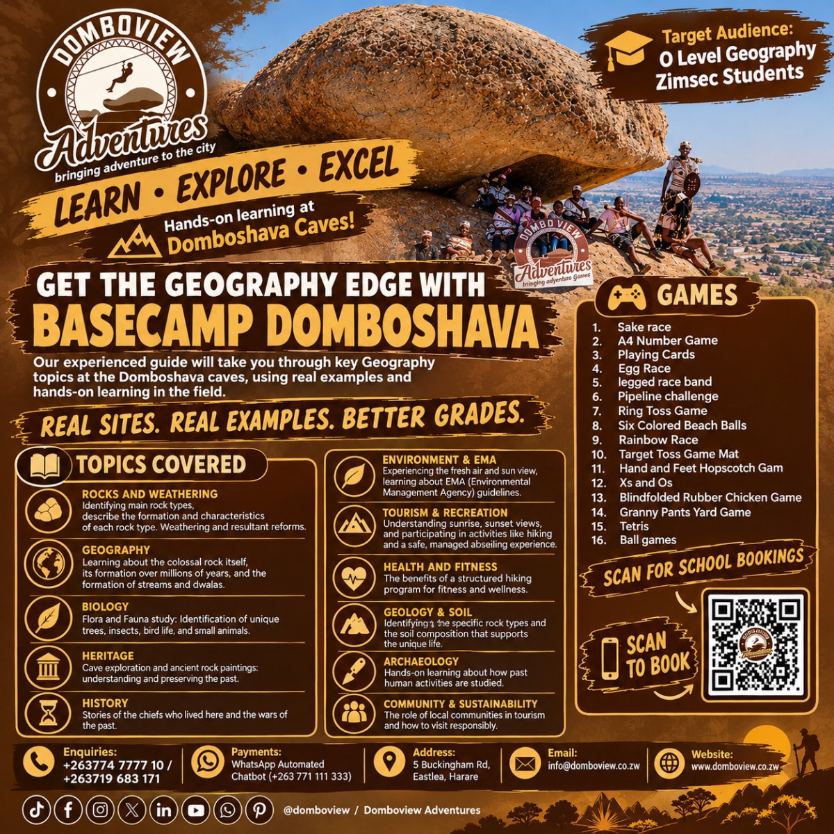 Mastering ZIMSEC Concepts Through Fieldwork at Basecamp Domboshava